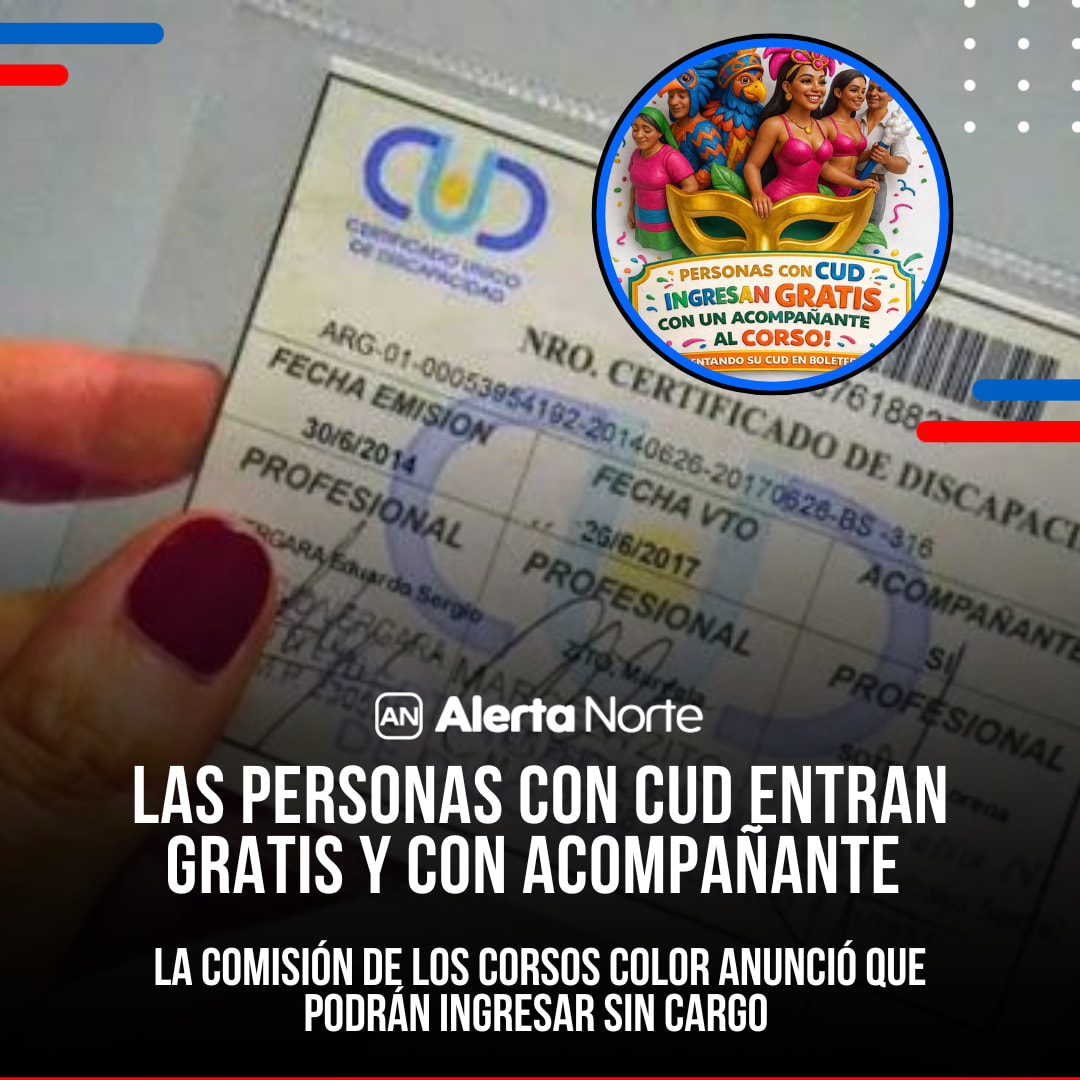 PRESENTANDO EL CUD, ENTRAN GRATIS